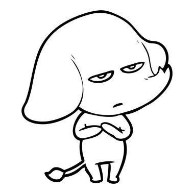 vektör çizim rahatsız çizgi fil