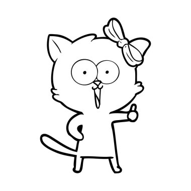 Çizgi film kedisinin vektör çizimi