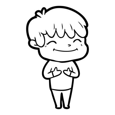 vektör çizim karikatür mutlu çocuk