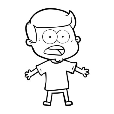 vektör çizim karikatür dostum şok