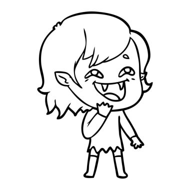 gülen vampir kız çizgi film