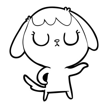 Çizgi film köpeğinin vektör çizimi