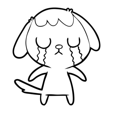 Çizgi film köpeğinin vektör çizimi