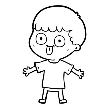  vektör çizim karikatür adam bakıyor