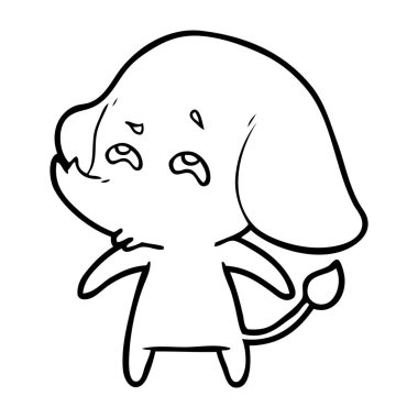 çizgi film fil hatırlamak vektör çizim