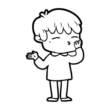 vektör çizim karikatür meraklı çocuk