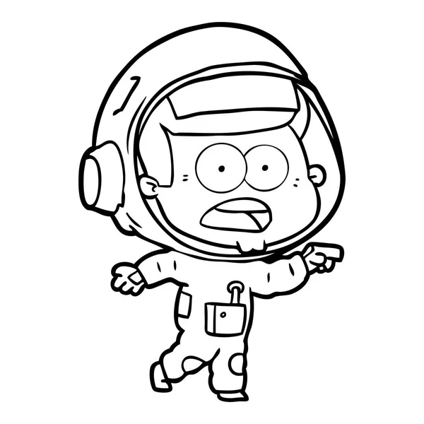 Ilustracja Wektor Astronauta Kreskówki — Wektor stockowy