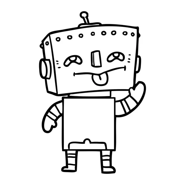 Vektor Illustration Tecknad Robot — Stock vektor