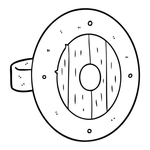 Ilustración Vectorial Del Escudo Dibujos Animados — Vector de stock