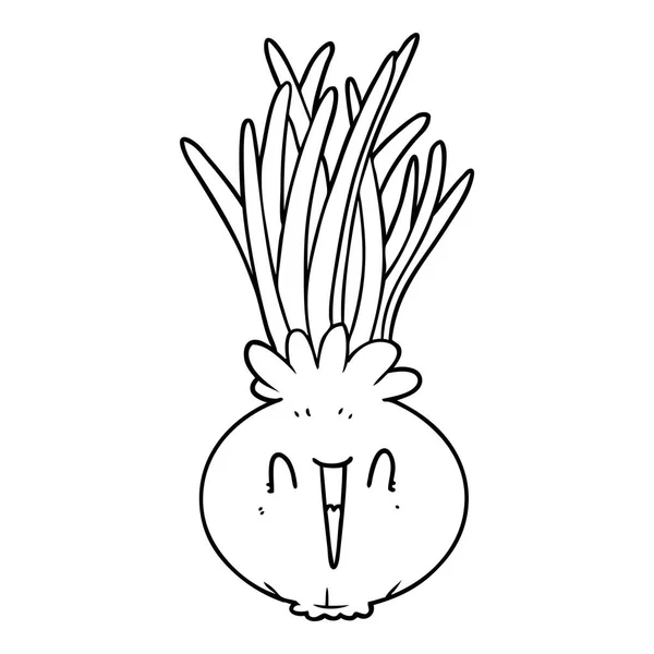 Ilustração Vetorial Cebola Desenho Animado —  Vetores de Stock