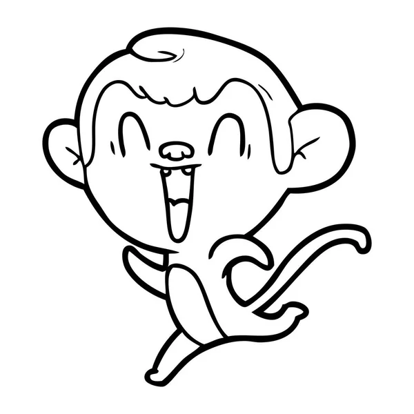 Εικονογράφηση Διάνυσμα Κινουμένων Σχεδίων Μαϊμού Γέλιο — Διανυσματικό Αρχείο