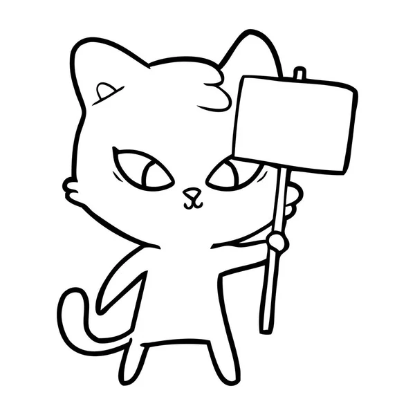 Illustration Vectorielle Chat Dessin Animé Mignon — Image vectorielle