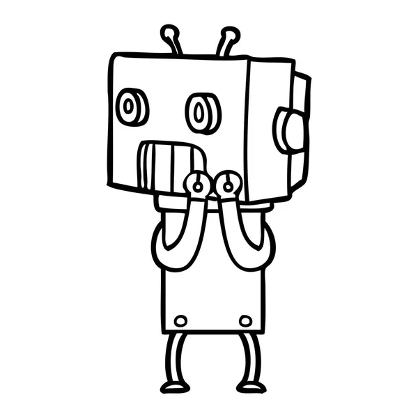 Vektor Illustration Tecknad Robot — Stock vektor