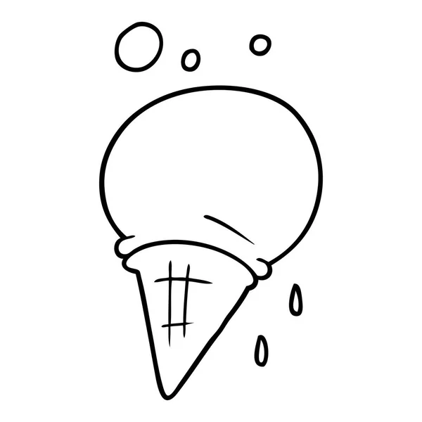 Векторная Иллюстрация Мультяшного Мороженого — стоковый вектор