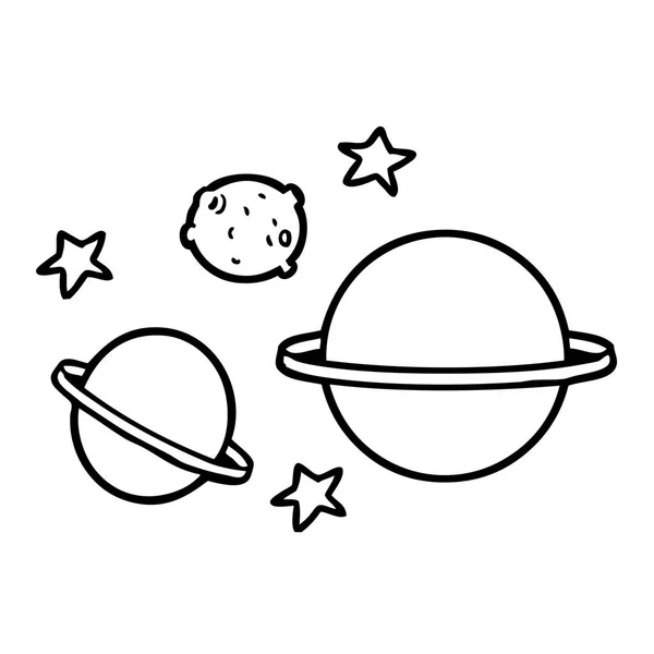 Ilustración Vectorial Planetas Dibujos Animados — Vector de stock