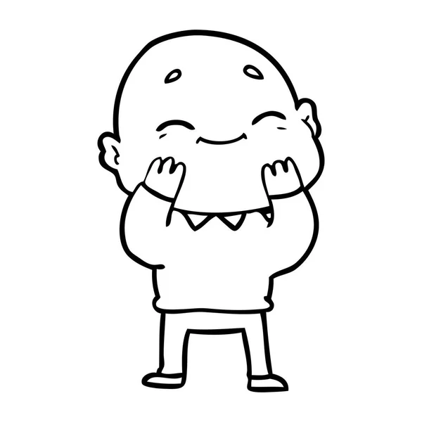 Fericit Desen Animat Chel — Vector de stoc