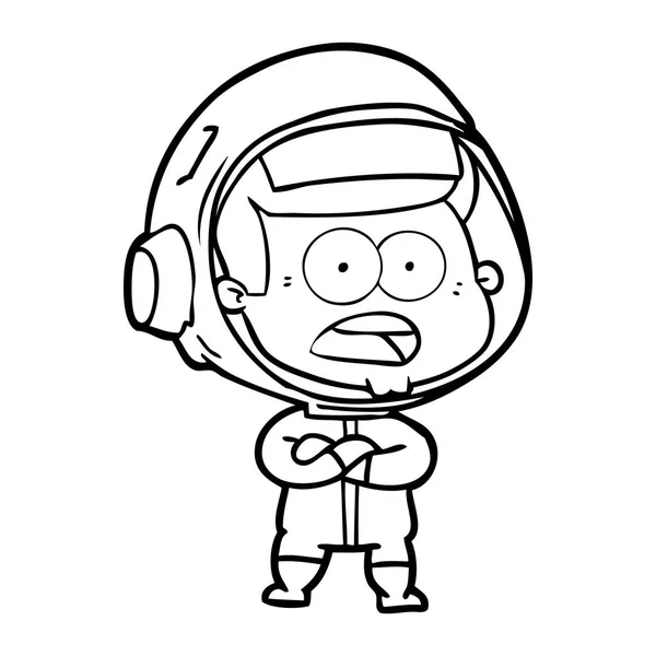 Vectorillustratie Van Cartoon Astronaut — Stockvector