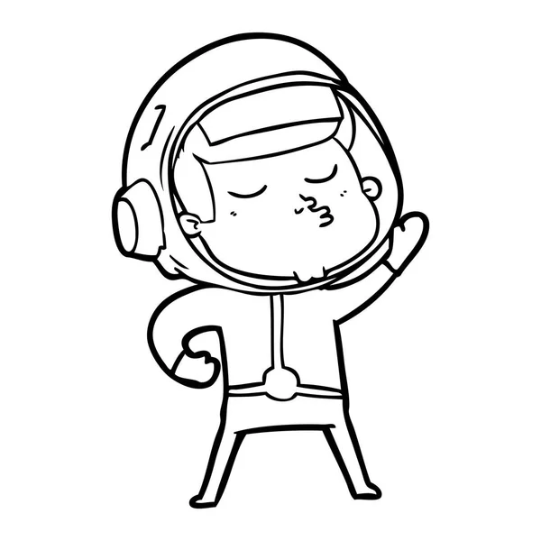 Vectorillustratie Van Cartoon Vertrouwen Astronaut — Stockvector