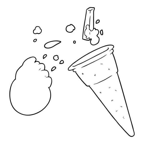 Vector Ilustración Helados Dibujos Animados — Archivo Imágenes Vectoriales