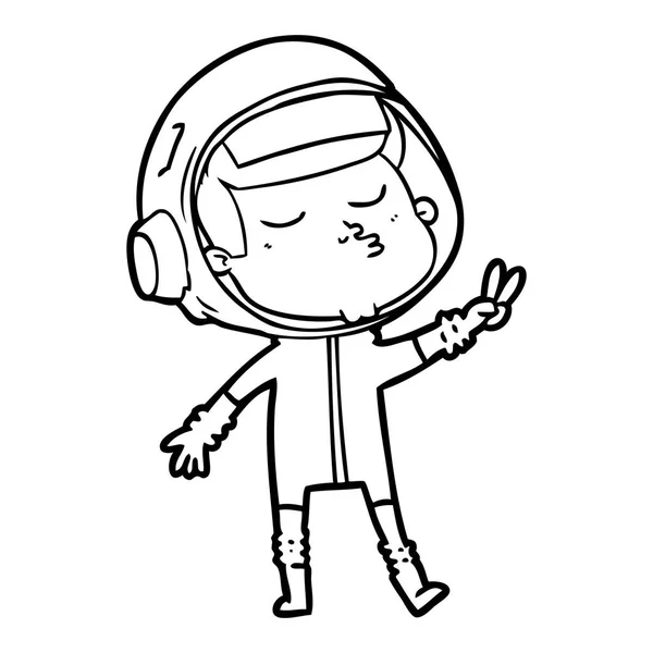 宇宙飛行士漫画自信のベクトル イラスト — ストックベクタ