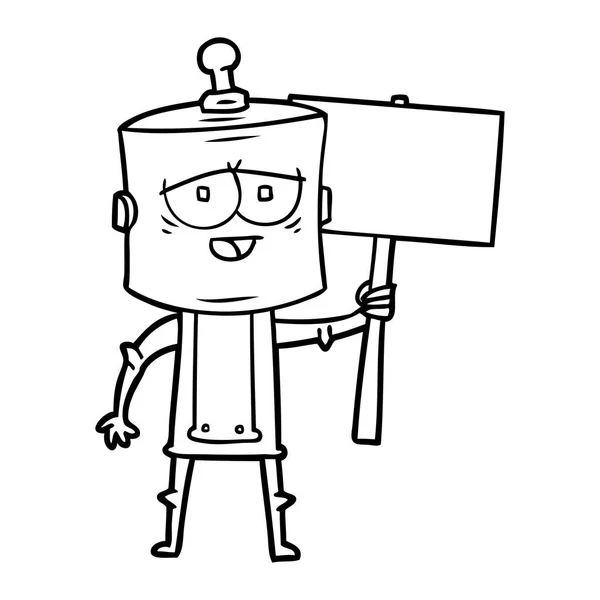 Ilustración Vectorial Del Robot Dibujos Animados — Vector de stock