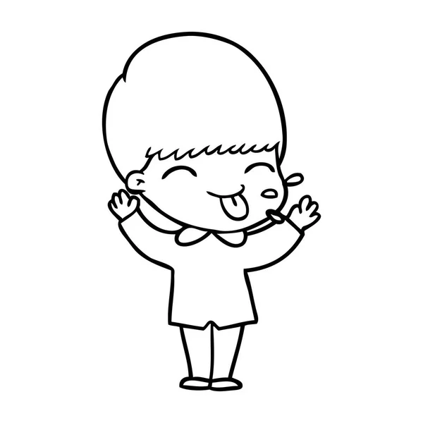 Vector Illustration Cartoon Boy — Stock Vector
