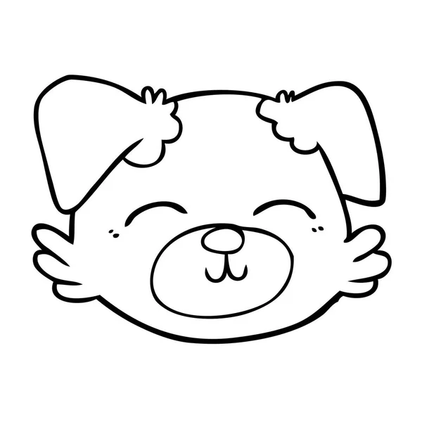 Vector Ilustración Cara Perro Dibujos Animados — Archivo Imágenes Vectoriales