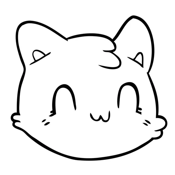 Ilustración Vectorial Cara Gato Dibujos Animados — Vector de stock