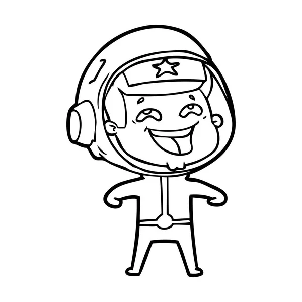 Wektor Ilustracja Kreskówka Roześmiany Astronauta — Wektor stockowy