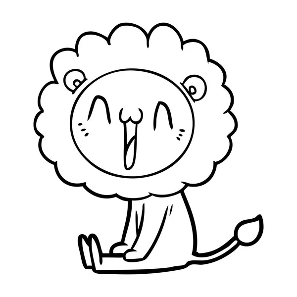 Векторная Иллюстрация Счастливого Льва — стоковый вектор