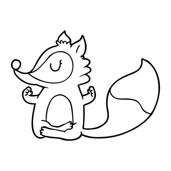 Vektorová Ilustrace Kreslené Lišky — Stockový vektor