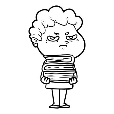 vektör çizim karikatür kızgın adam