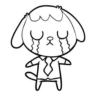 Çizgi film köpeğinin vektör çizimi