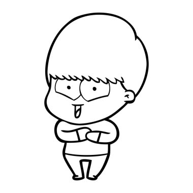 vektör çizim karikatür mutlu çocuk