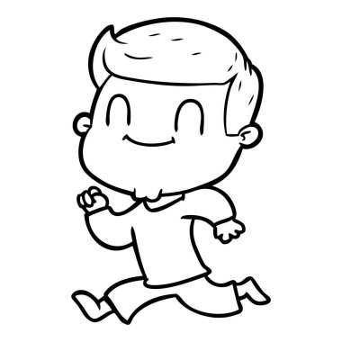 vektör çizim karikatür dostça adam