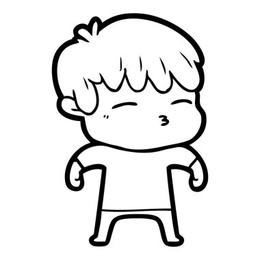 vektör çizim karikatür meraklı çocuk