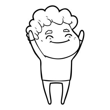 vektör çizim karikatür dostça adam