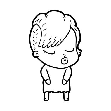 çizgi film güzel hippi kız