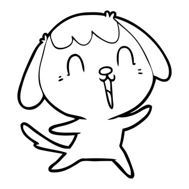 Çizgi film köpeğinin vektör çizimi