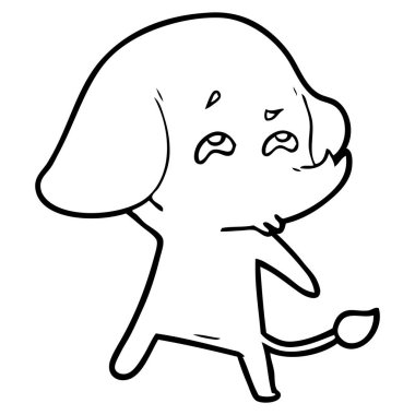 çizgi film fil hatırlamak vektör çizim