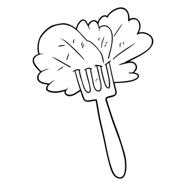 vektör çizim karikatür salata yaprakları