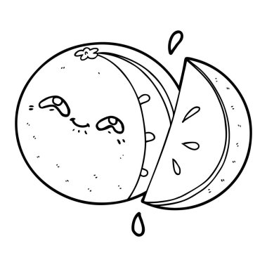 çizgi film turuncu vektör çizim