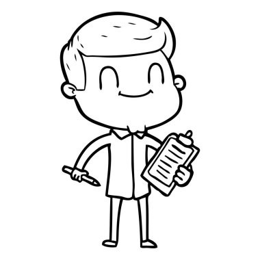 vektör çizim karikatür dostça adam