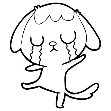 Çizgi film köpeğinin vektör çizimi