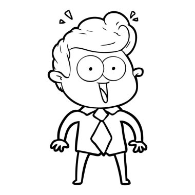  vektör çizim karikatür bakan adam