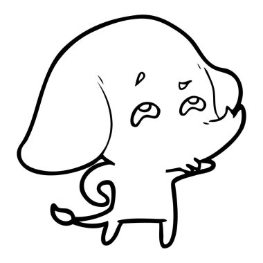 çizgi film fil hatırlamak vektör çizim