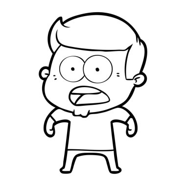 vektör çizim karikatür dostum şok