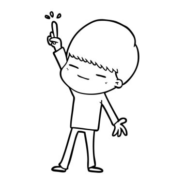 vektör çizim karikatür kendini beğenmiş çocuk