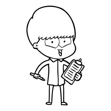 vektör çizim karikatür mutlu çocuk