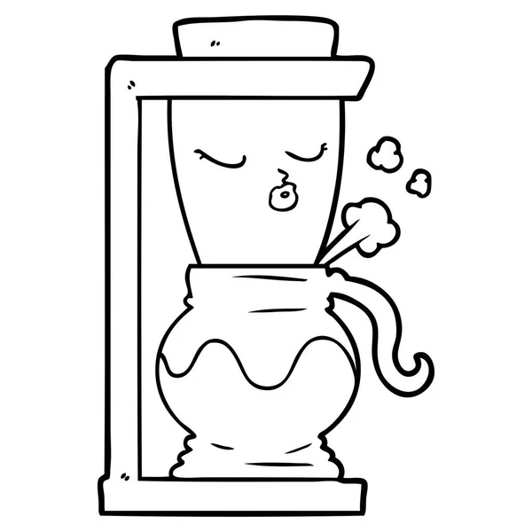 Máquina Café Filtro Dibujos Animados — Archivo Imágenes Vectoriales